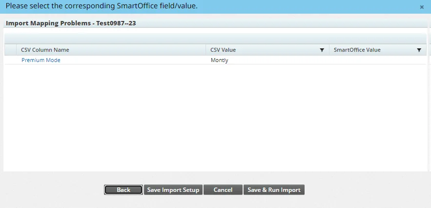 Import Mapping Problems
